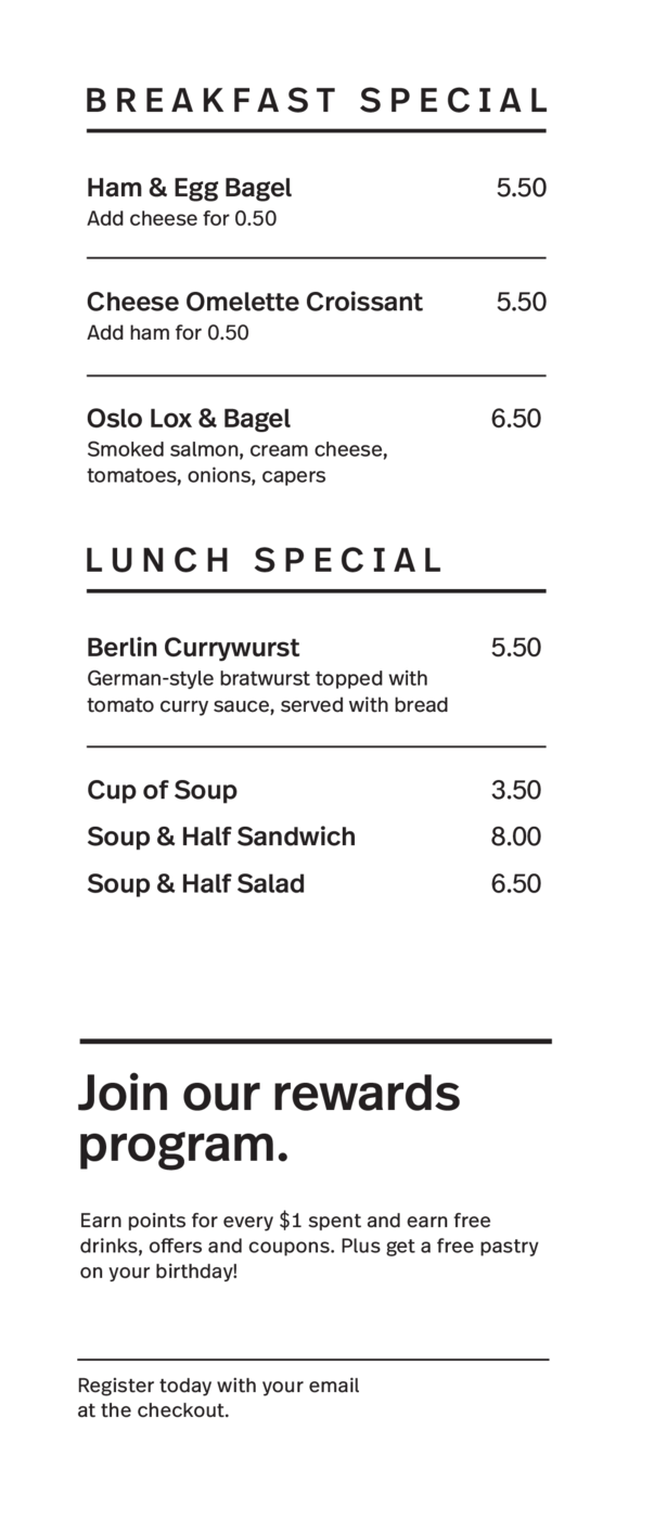 ByTheBayBISTRO Menu