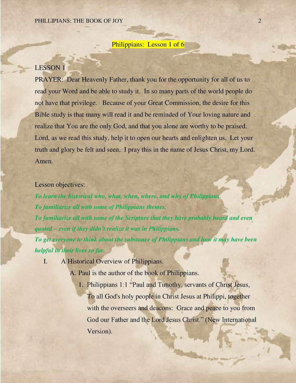 Philippians A Book Of Joy Simplebookletcom - 