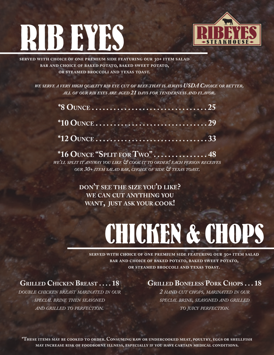Greenville Full Menu