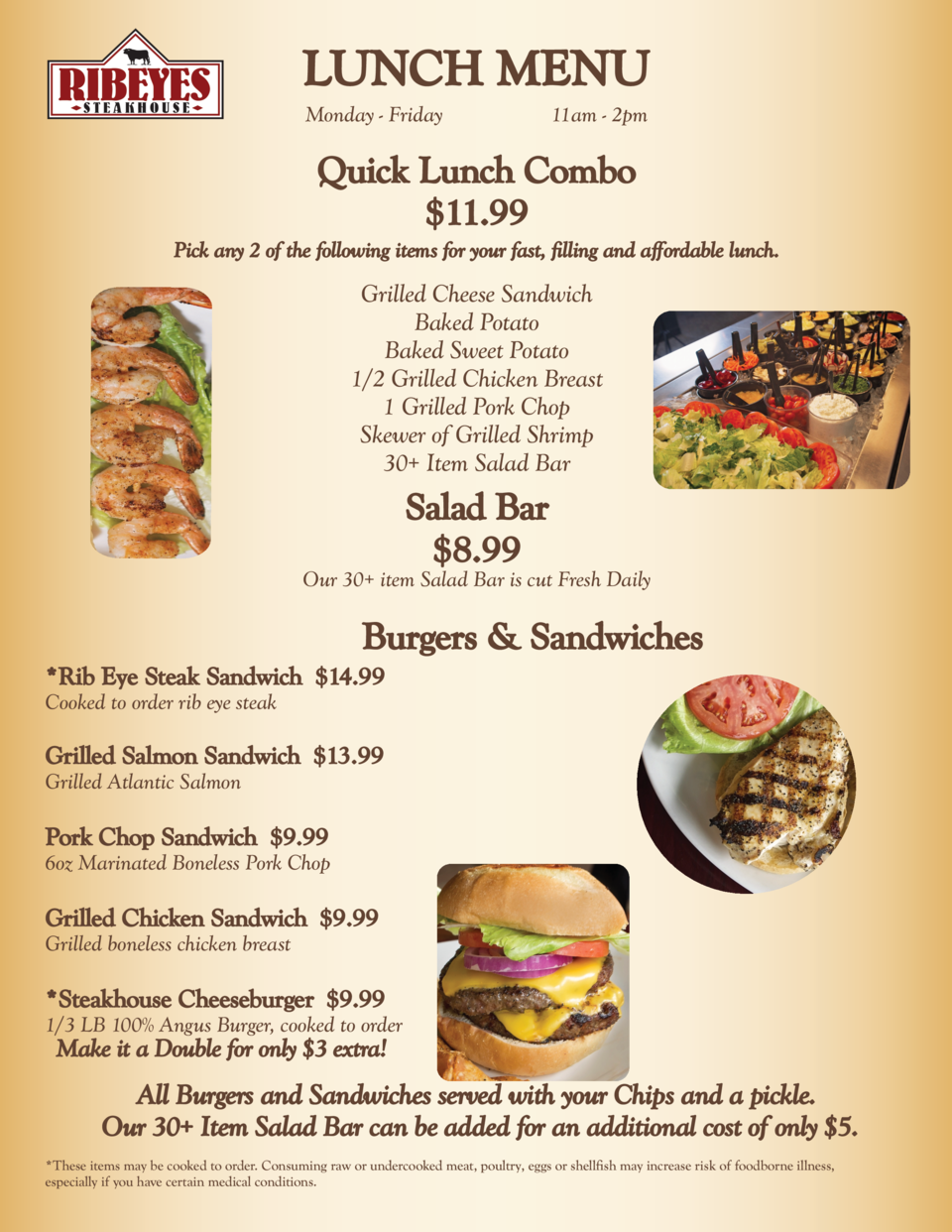 Greenville Lunch Menu