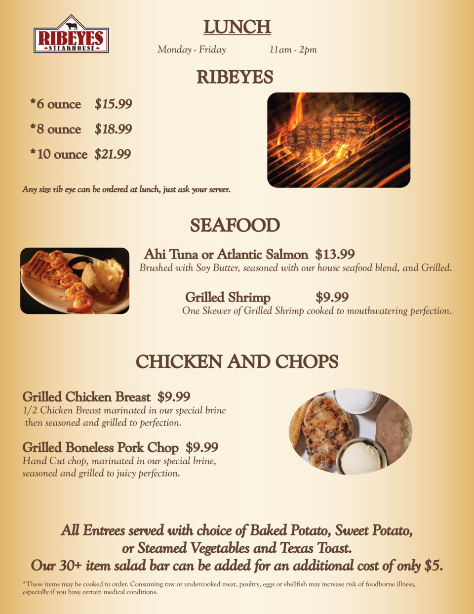 Greenville Lunch Menu