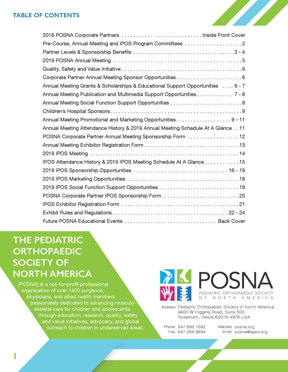 Posna 2019 Corporate Partners