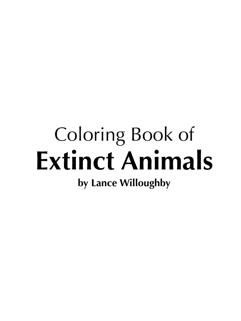 Download Extinct Animals Coloring Boock Simplebooklet Com