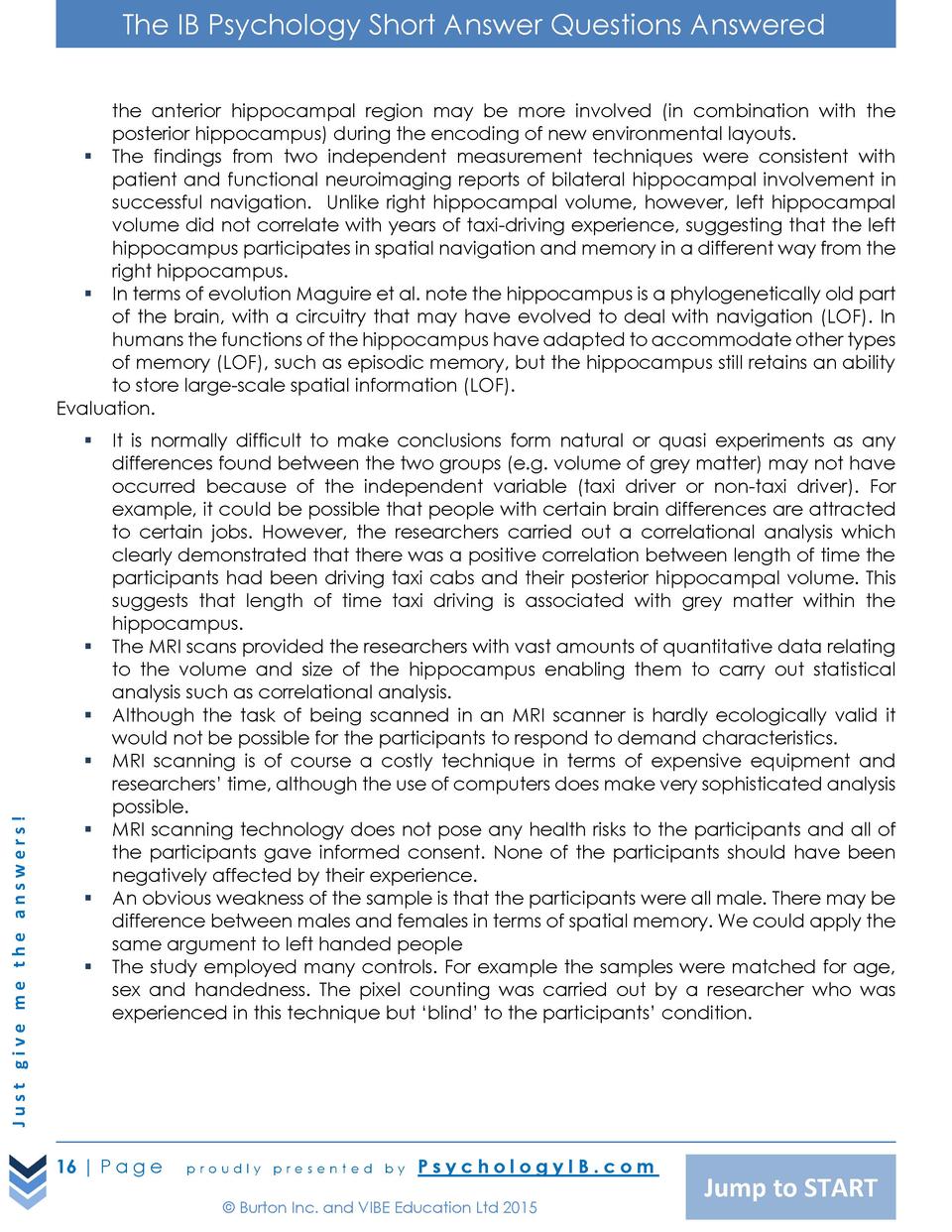 Ib psychology essay answers picture