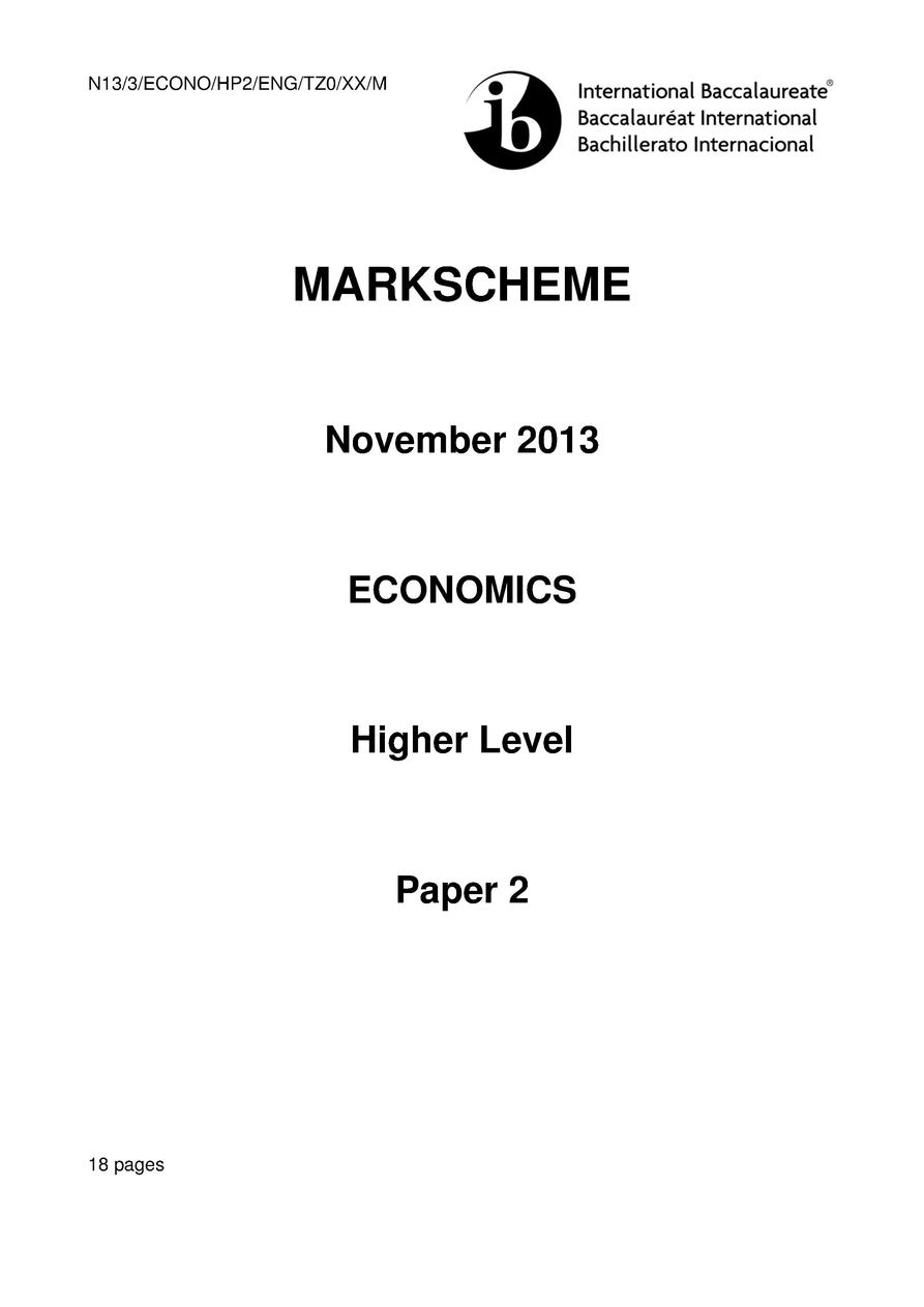 Ib economics paper 3 may 2013