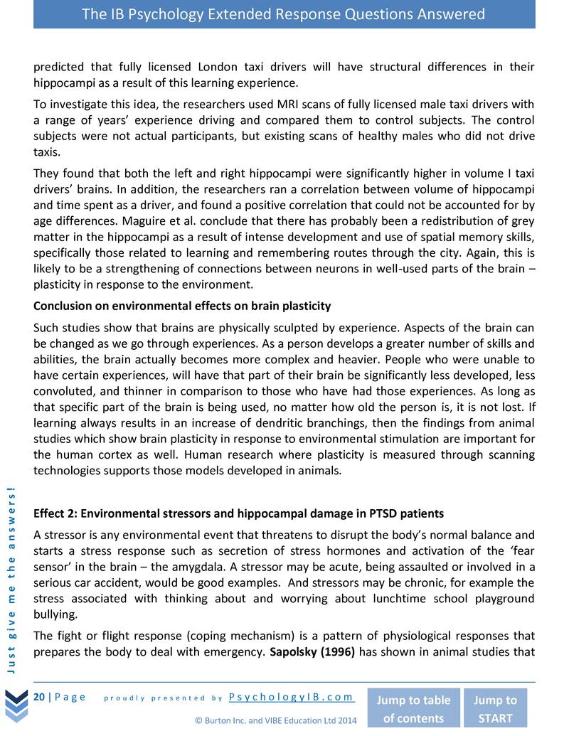 Model ERQ Answers IB Psycholog