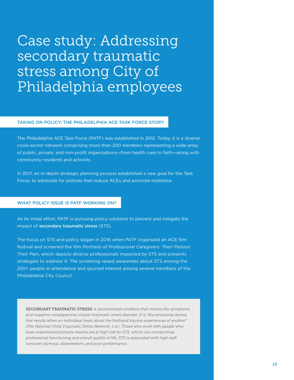 New Toolkit Mobilizing Action For Resilient Communities Through - case study addressing secondary traumatic stress among city of philadelphia e!   mployees taking on policy the philadelphia