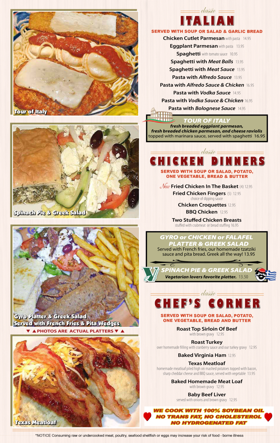 Viewmont Diner Menu