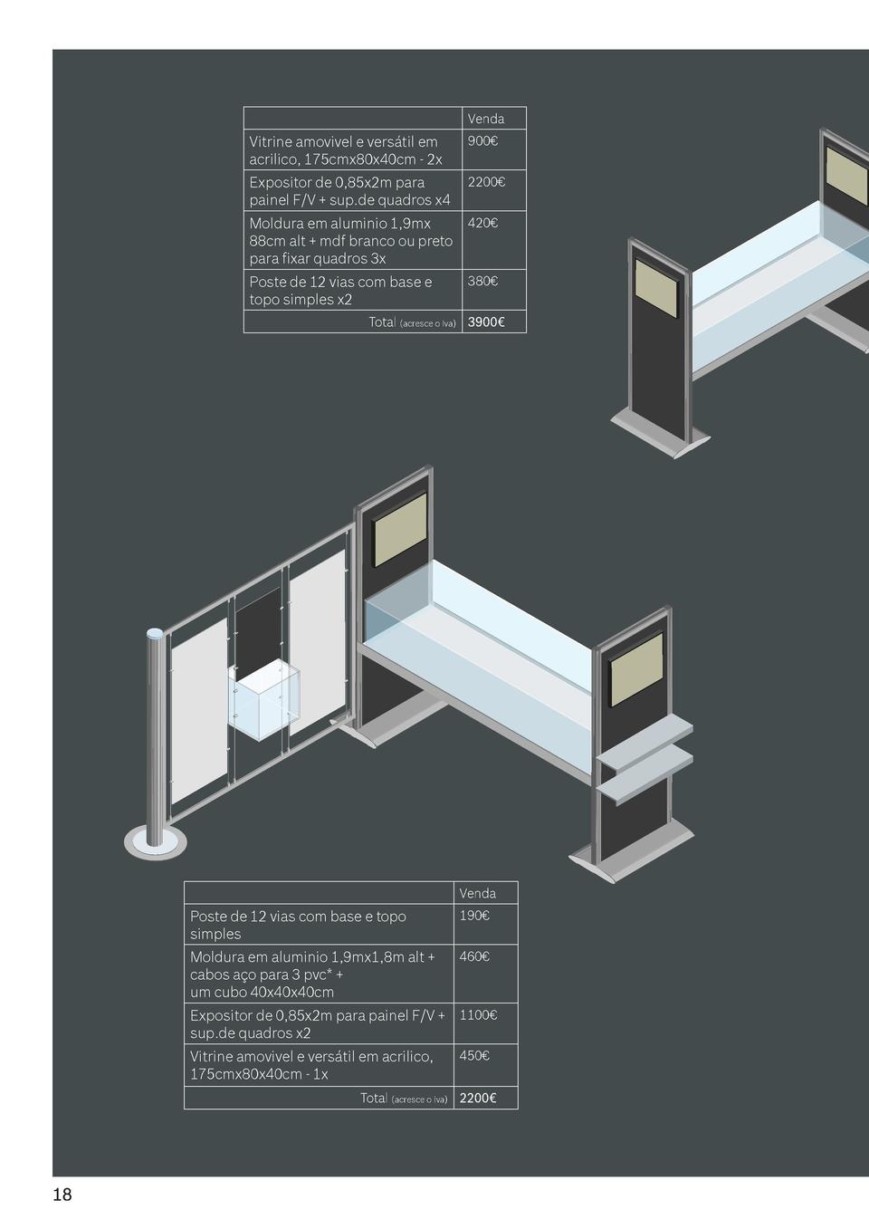 Venda  Vitrine amovivel e vers  til em acrilico, 175cmx80x40cm - 2x  900     Expositor de 0,85x2m para painel F V   sup.de...