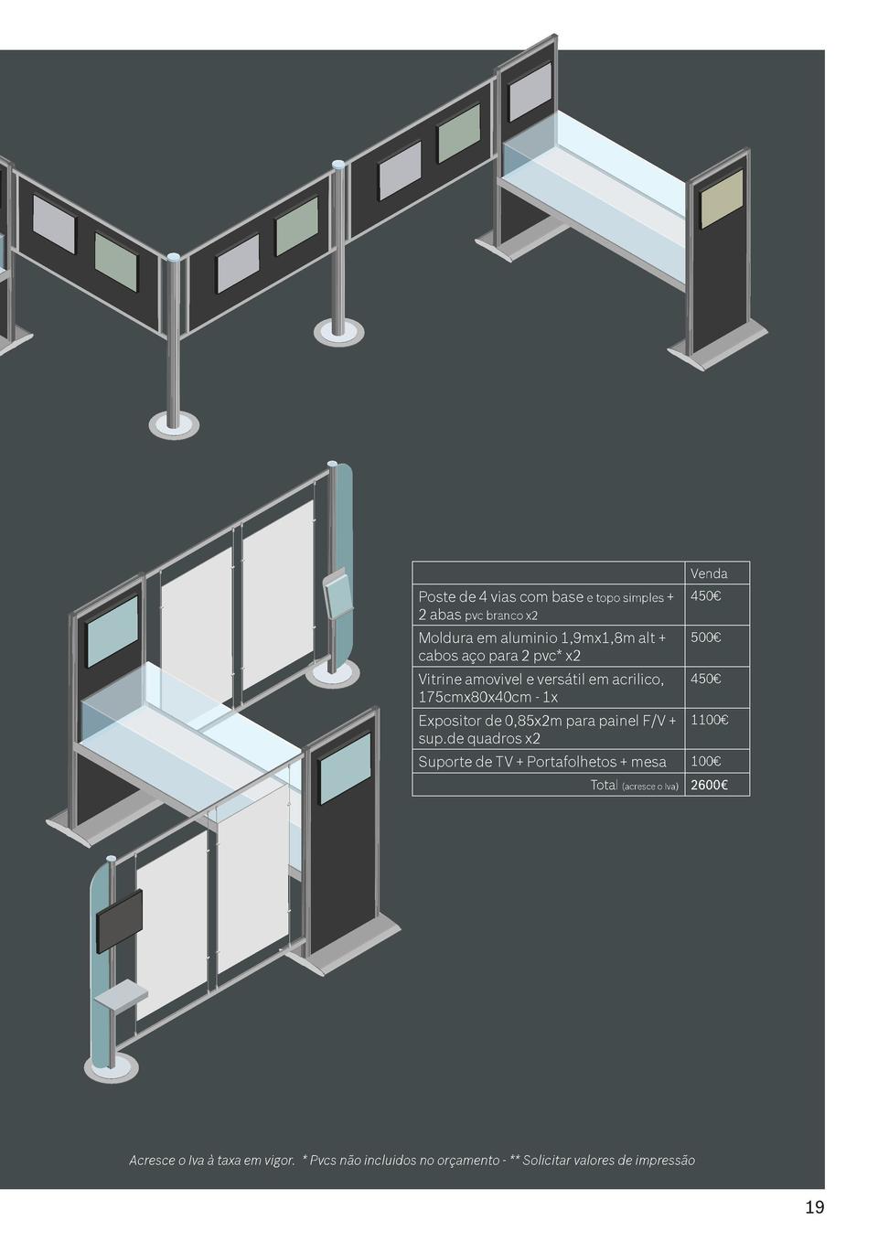 Venda  Vitrine amovivel e vers  til em acrilico, 175cmx80x40cm - 2x  900     Expositor de 0,85x2m para painel F V   sup.de...