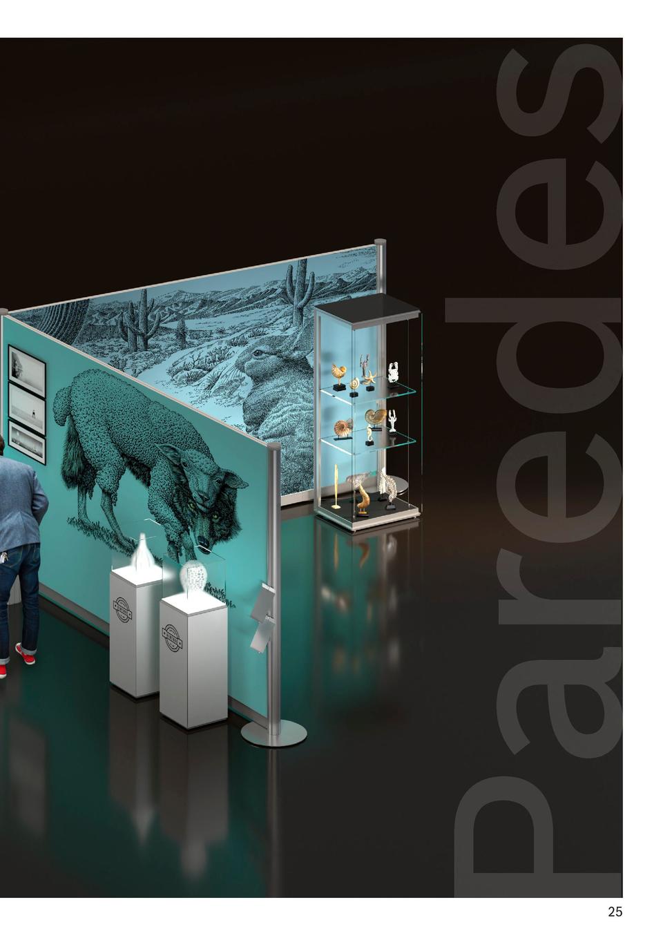 24  Paredes    Paredes   de exposi    o   V  rias solu    es   Permanentes e tempor  rias.  25   