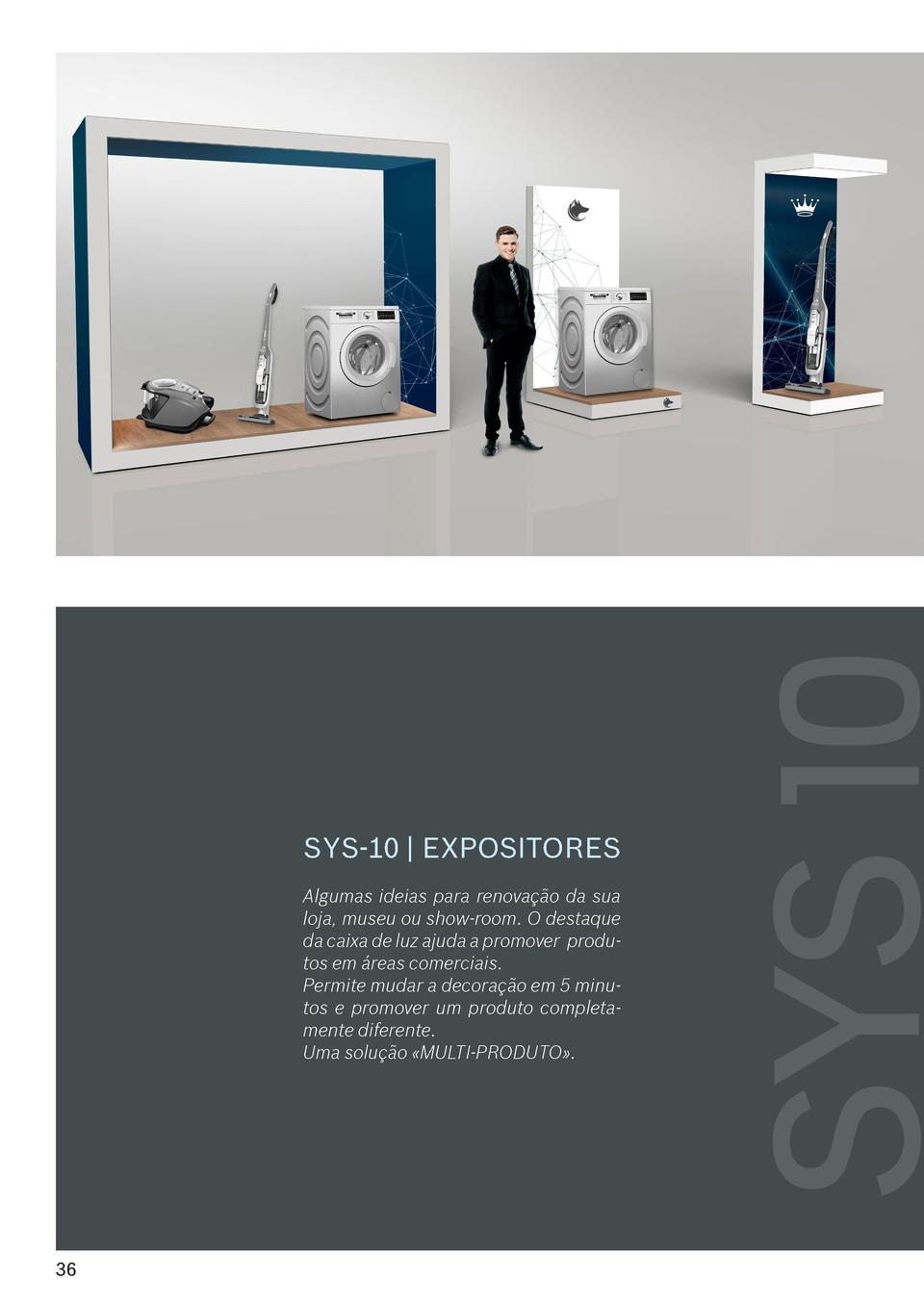 SYS-10   EXPOSITORES Algumas ideias para renova    o da sua loja, museu ou show-room. O destaque da caixa de luz ajuda a p...