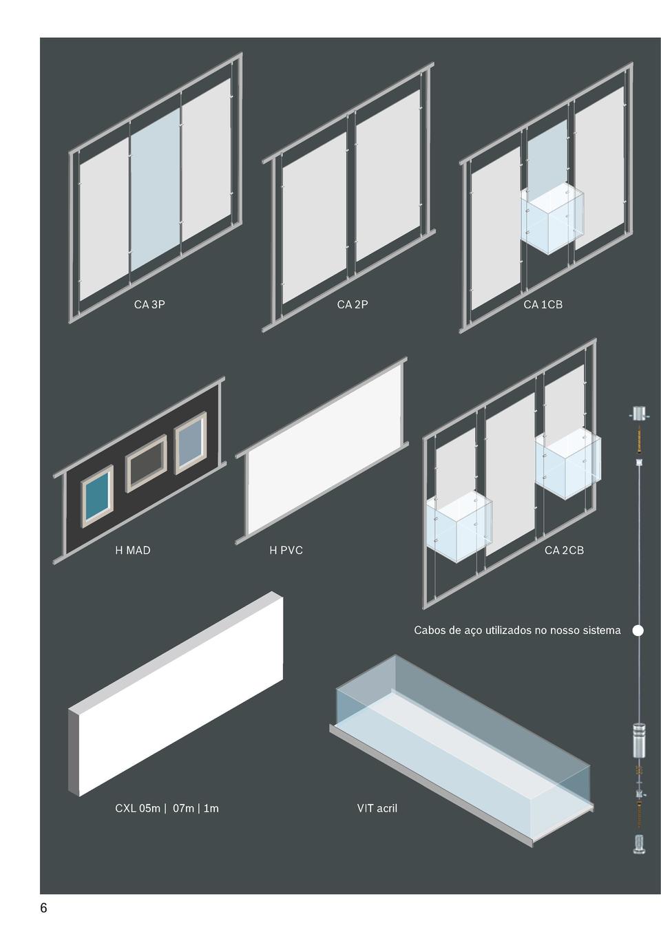 Expositores   Estruturas horizontais  Estruturas Horizontais para Exposi    o  CA 3P  CA 2P  CA 1CB  Ref.  Descri    o  Ve...