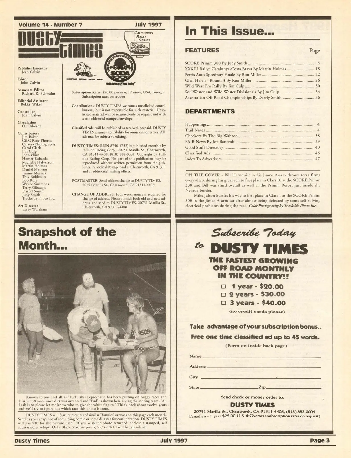 レコードまとめ 1997 Volume 14 Number 7 Dusty Times Magazine