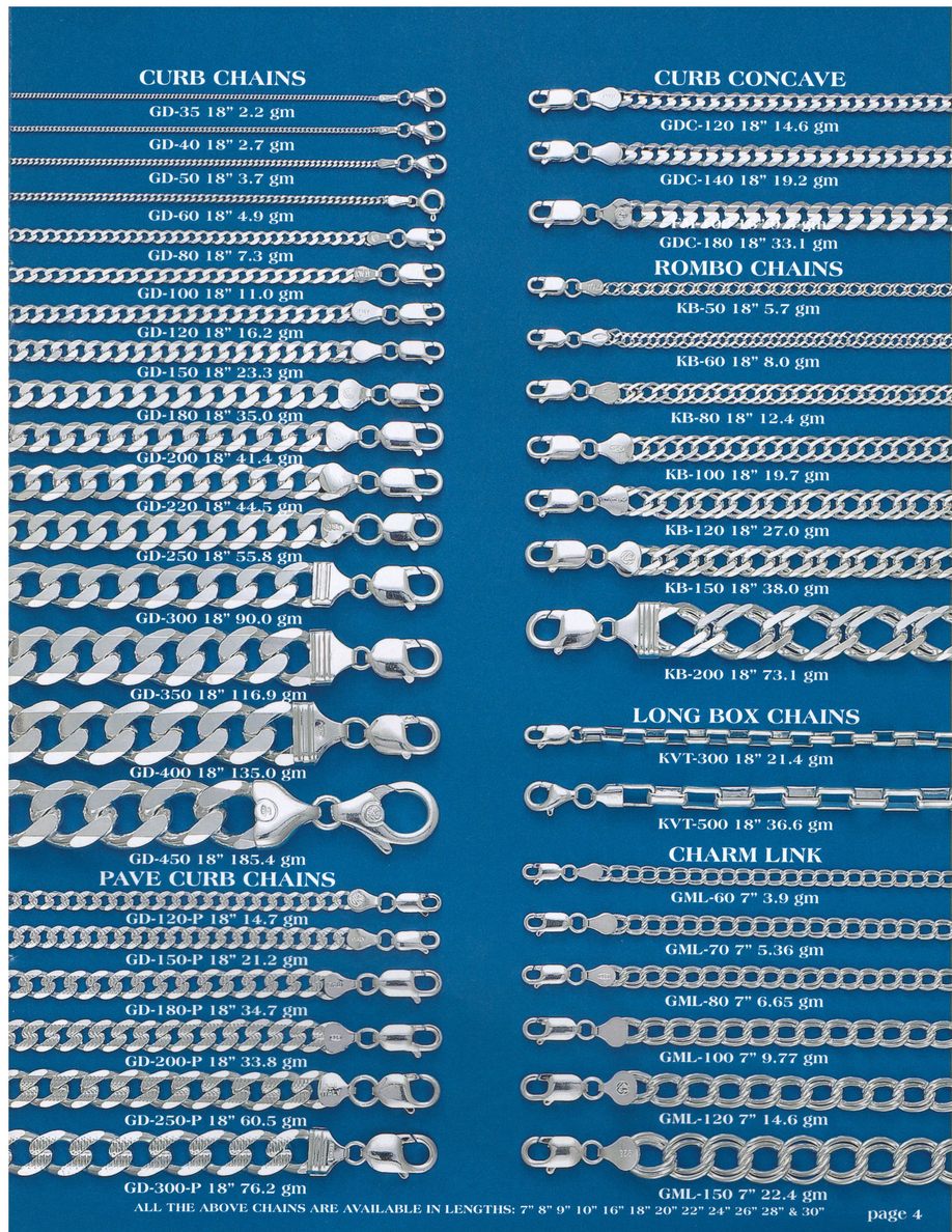 Silver Chains Catalog