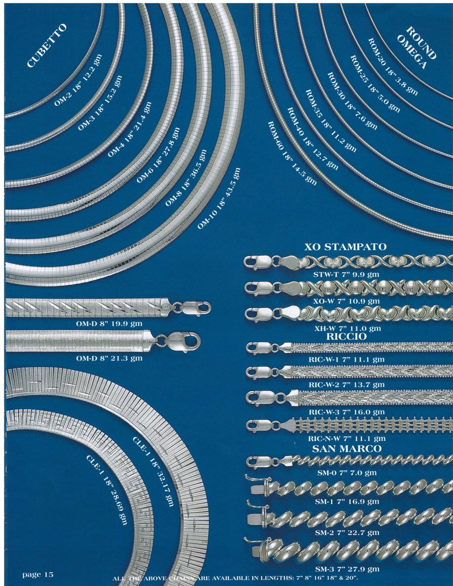 Silver Chains Catalog