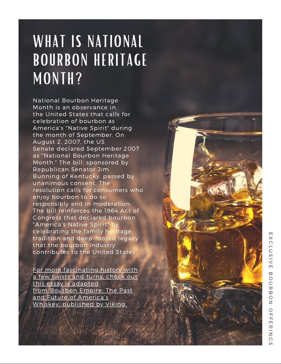 National Bourbon Heritage Month