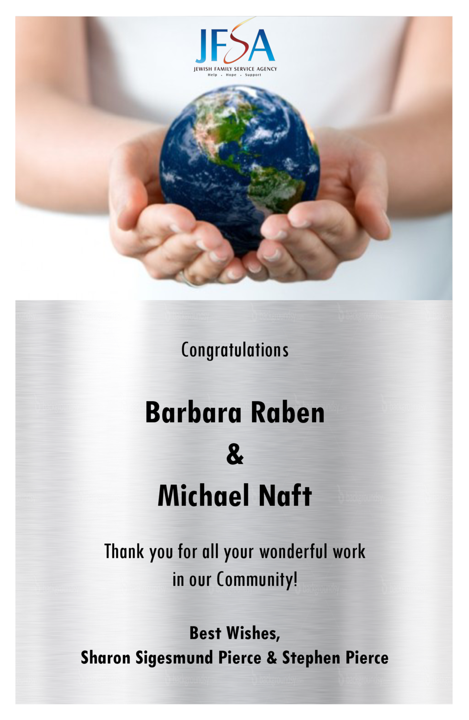 JFSA's 13th Annual Tzedakah Tribute Journal