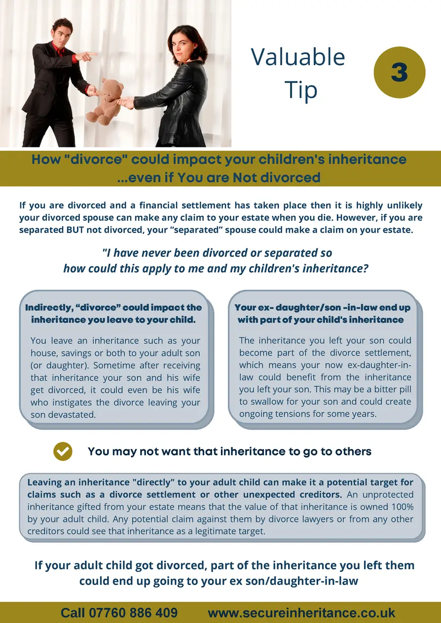    Valuable 3 Tip  How  divorce  could impact your children s inheritance ...even if You are Not divorced If you are divor...