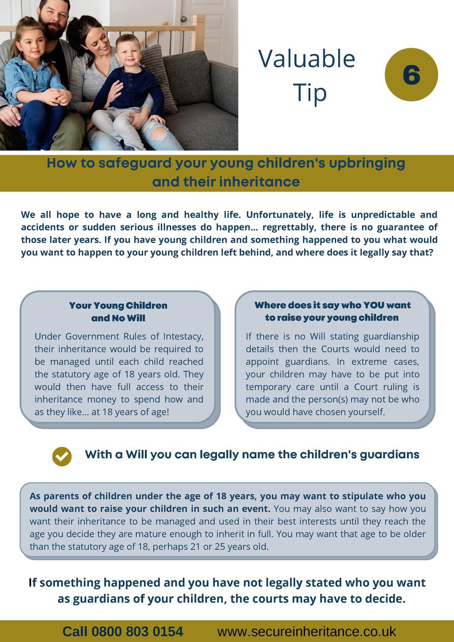   Valuable Tip  6  How to safeguard your young children s upbringing and their inheritance We all hope to have a long and ...