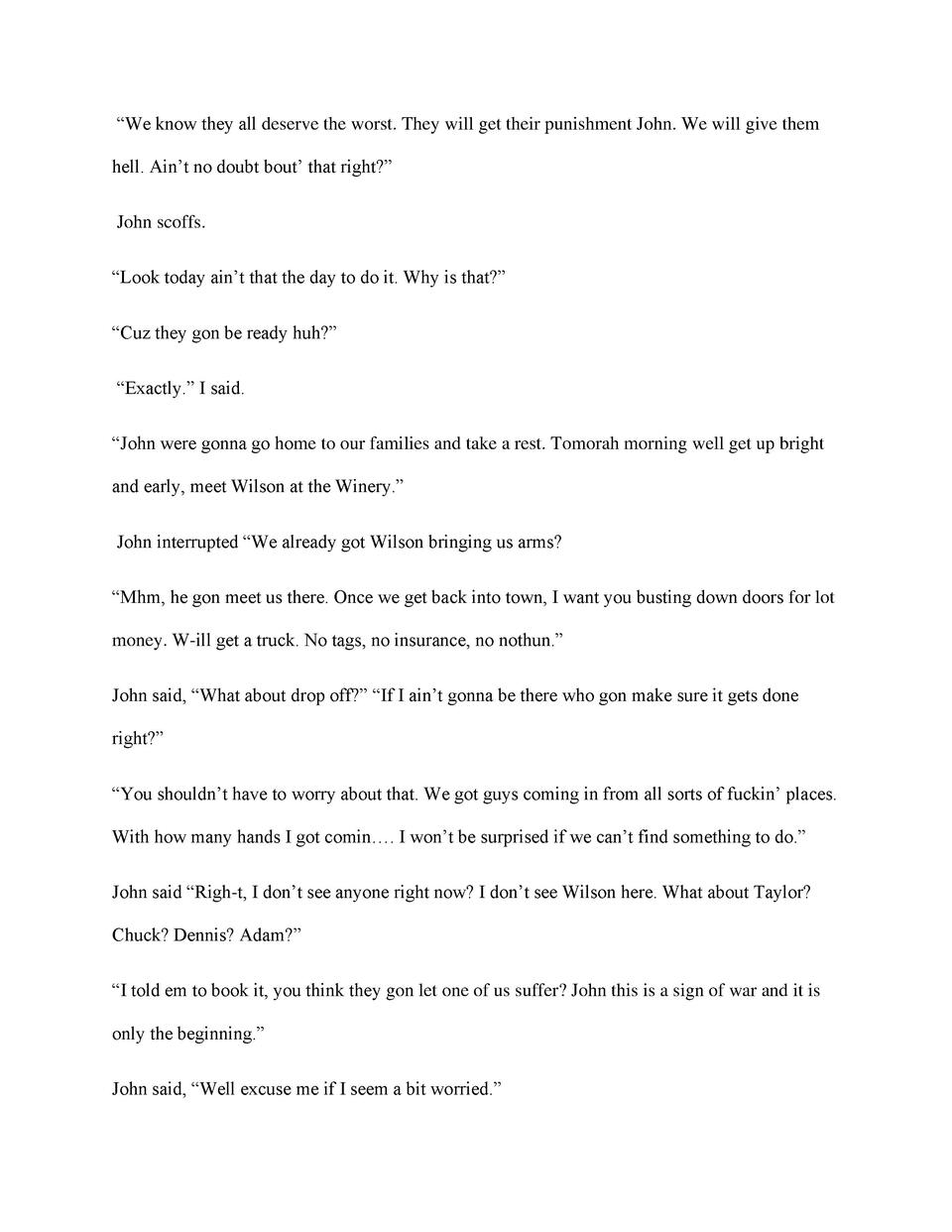 Ethan Benson Fiction Writing