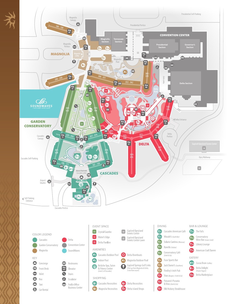 Gaylord Opryland Facility Guide