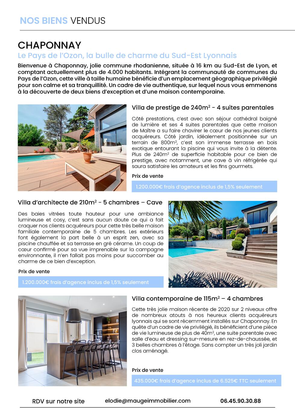 NOS BIENS VENDUS  NOS BIENS VENDUS  CHAPONNAY  D  CINES   MEYZIEU  Bienvenue    Chaponnay, jolie commune rhodanienne, situ...
