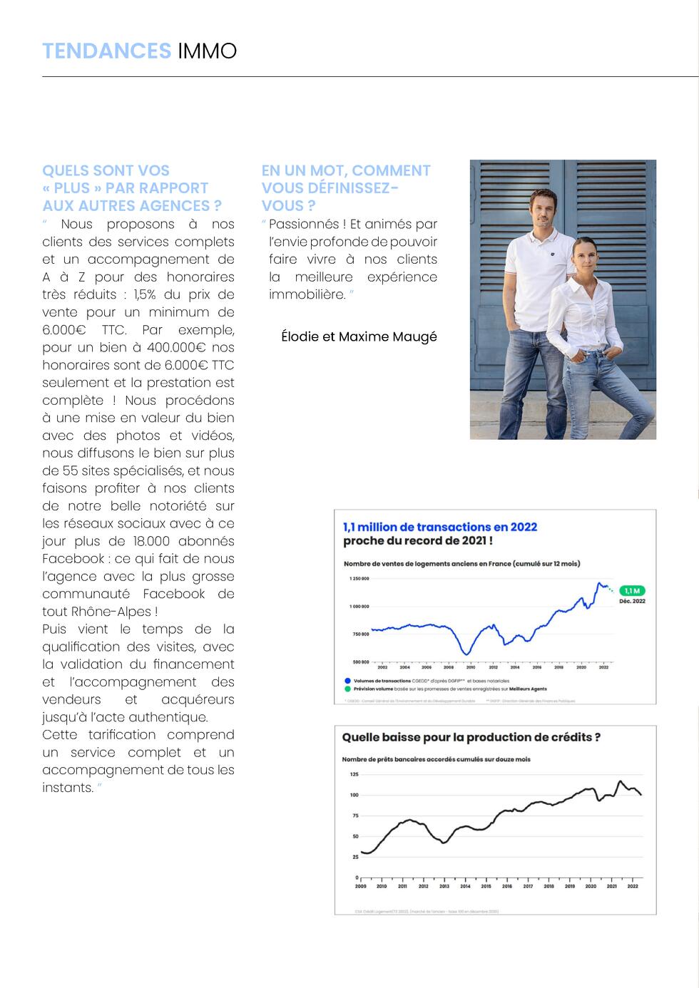 TENDANCES IMMO  QUELS SONT VOS    PLUS    PAR RAPPORT AUX AUTRES AGENCES        Nous proposons    nos clients des services...