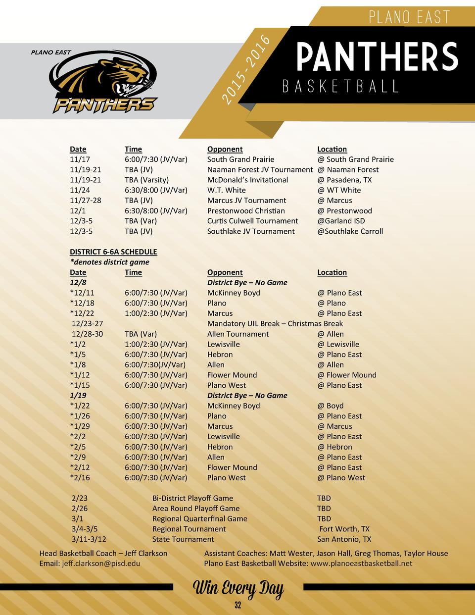 Plano East Basketball Game Progr Simplebooklet Com