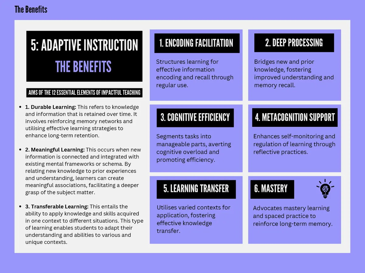 Episodes of Excellence - Adaptive Instruction