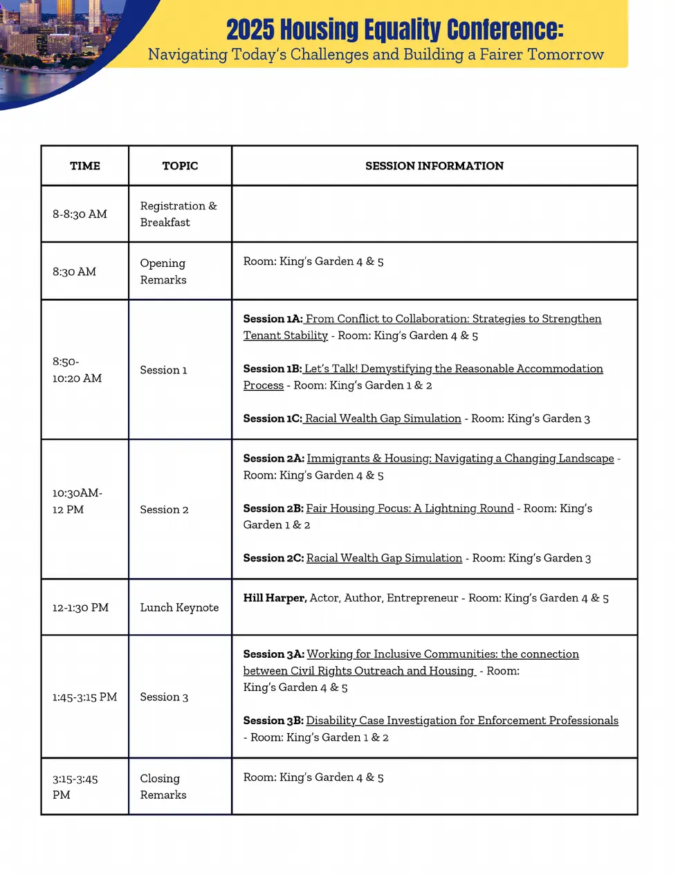 Housing Conference 2025 program